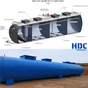 Cấu tạo bên trong thiết bị xử lý nước thải bằng composite