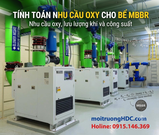 tính toán nhu cầu oxy cho bể MBBR